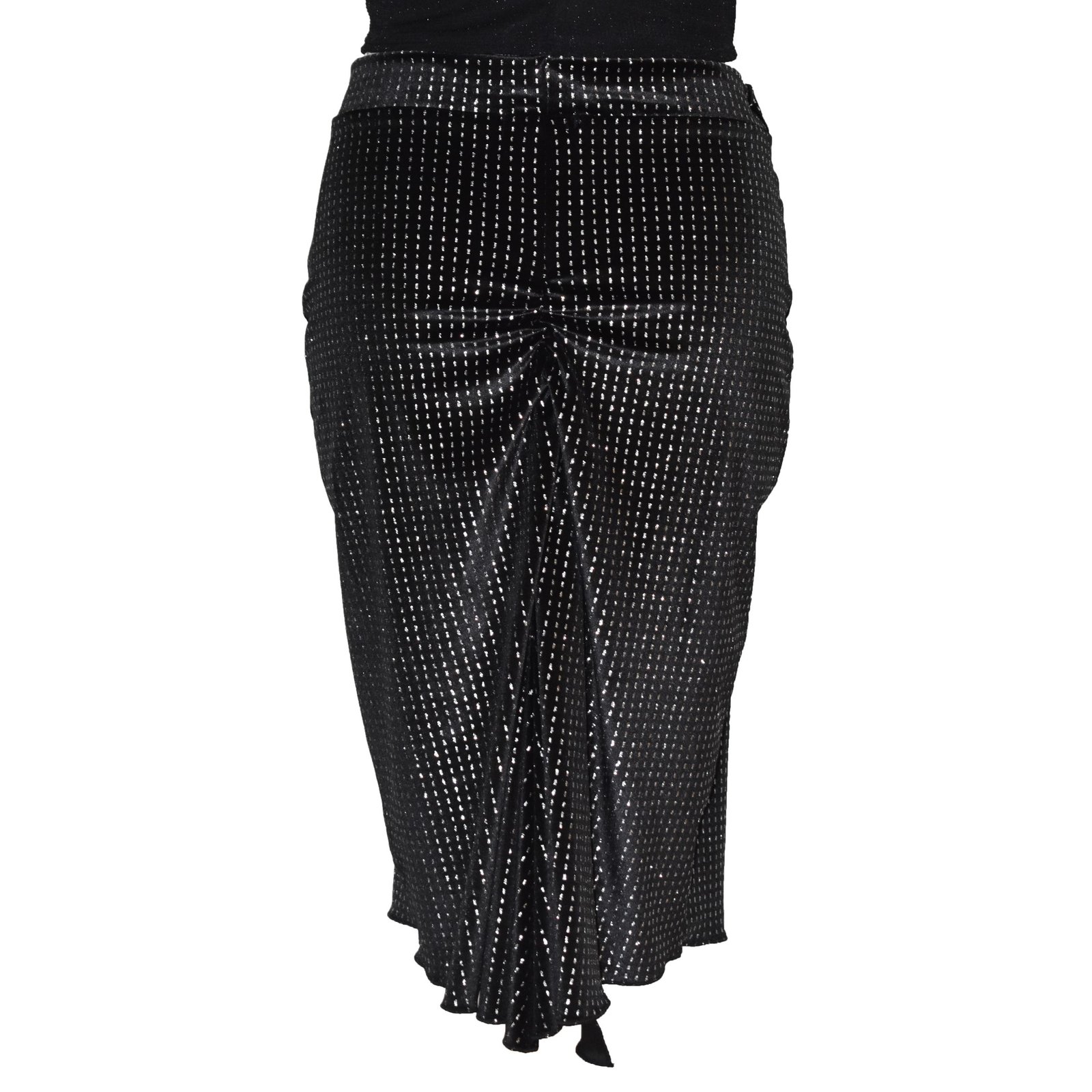 Black velvet argentine tango skirt S0050 - AmoTango